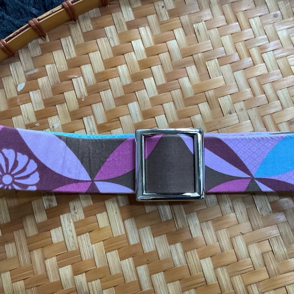 Belt- purple & blue fabric belt, AS Designs, fits small, 4/6 - Picture 1 of 16